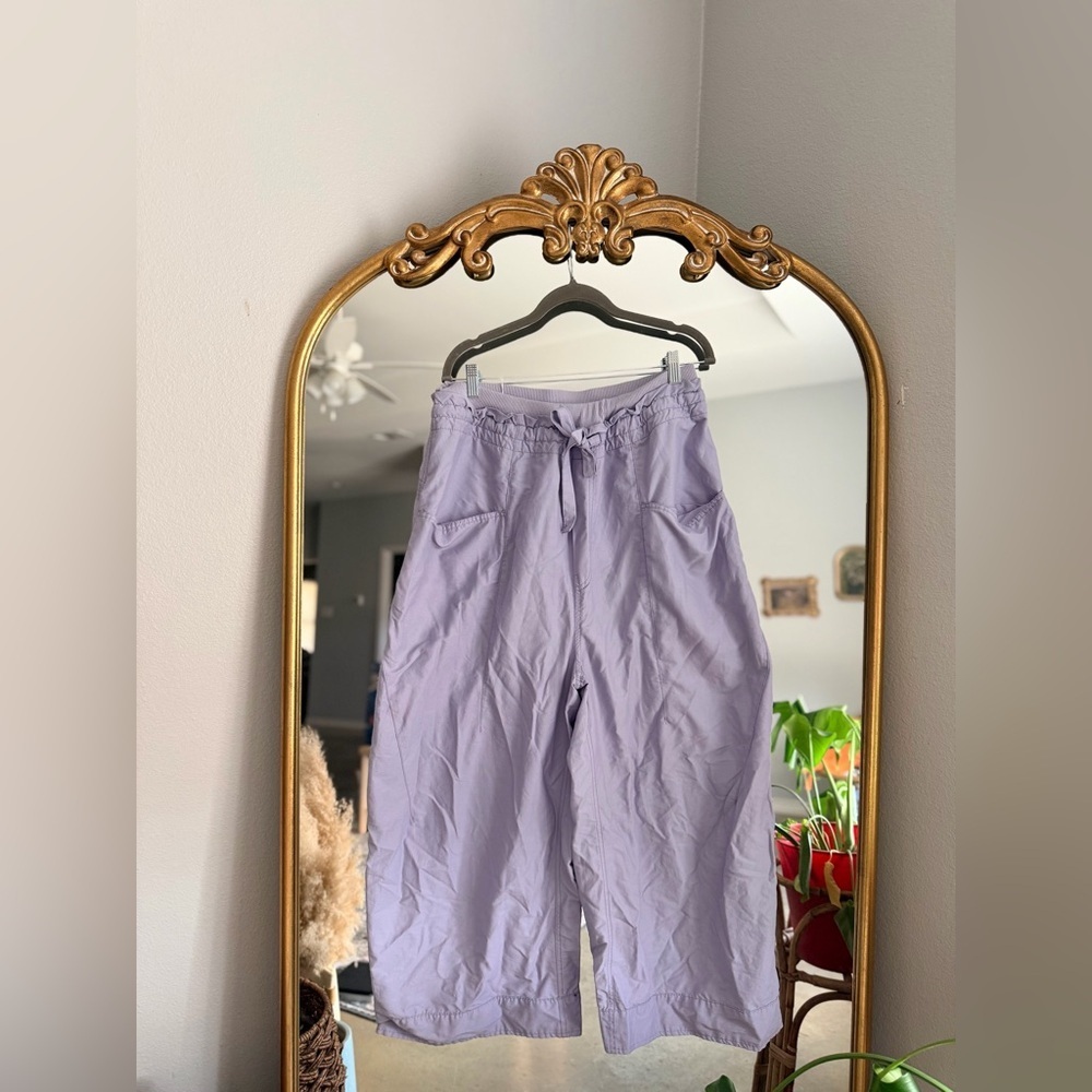 Free people movement purple lilac fresh start baggy pants large nwt - Picture 2 of 3